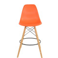 Taburete de madera plástico del diseño nórdico de los muebles al por mayor barato que cena la alta silla del taburete de bar